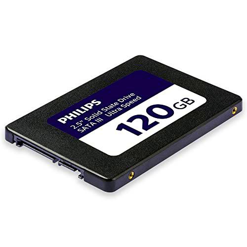 Philips Internal SSD 120GB 2.5" SATA III Ultra Up to 530MB/s Read 400MB/s Write for Desktop and Notebooks Black