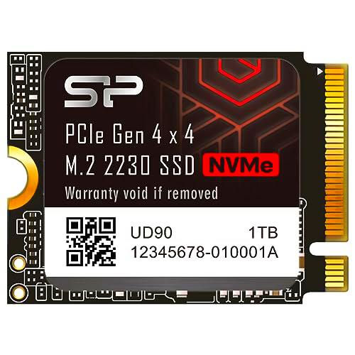 Silicon Power 1TB UD90 2230 NVMe 4.0 Gen4 PCIe M.2 SSD R/W hasta 5,000/3,200MB/s Unidad de Estado sólido Compatible con Steam Deck (SU01KGBP44UD9007MM)