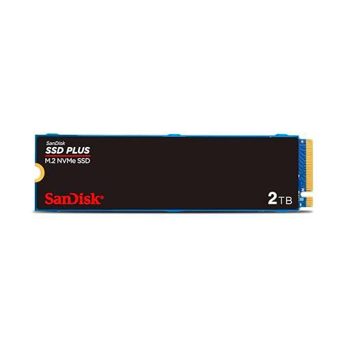 SanDisk SSD Plus 2TB M.2 2280 PCIe Gen3 NVMe SSD con Velocidad de Lectura de hasta 3200 MB/s
