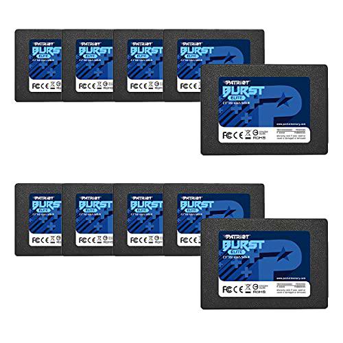 Patriot Memory Paquete de 10 unidated SSD Disco Sólido Interno 2.5" SATA III Interno 120GB Burst Elite 6 Gbps