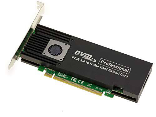 Kalea-INFORMATIQUE Tarjeta controladora M2 PCIe 3.0 x16 para 4 Unidades SSD M.2 NVMe M Key