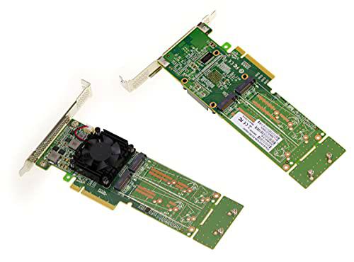Kalea-INFORMATIQUE Tarjeta controladora M2 PCIe 3.0 x8 para 4 Unidades SSD M.2 NVMe M Key