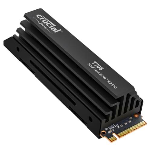 Crucial T705 SSD 2TB PCIe Gen5 NVMe M.2 SSD Interno Gaming con Disipador Premium (Nuevo 2024)