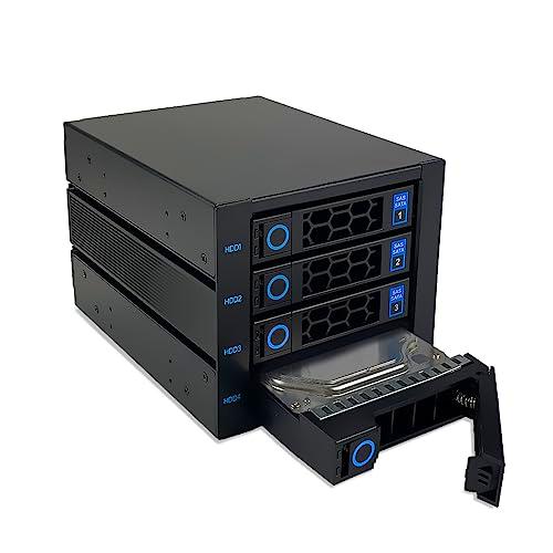 FANTEC 2552 WR-C3141-6G SAS/SATA 6G backplane housing for 4x 3.5"/2.5" HDD/SSD on a tray in a 3X 5.25 module