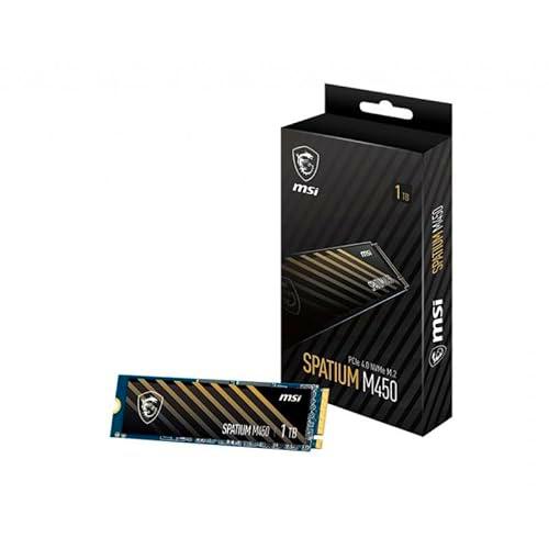 MSI SPATIUM M450 SSD 1TB - Unidad Interna de Estado sólido PCIe 4.0 NVMe M.2 V1
