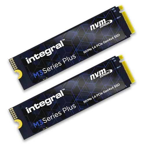 Integral 1TB M3+ SSD NVMe M.2 2280 PCIe Gen4x4 R-5000MB/s W-4500MB/s TLC M2 Unidad de Estado sólido