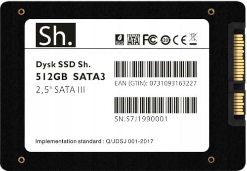 SH. SSD 512GB SATA3 de 2,5 Pulgadas SATA III Unidad Interna de Estado sólido