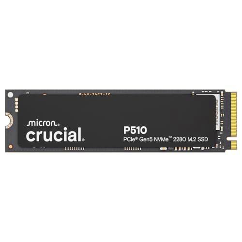 Crucial P510 SSD 1TB PCIe 5.0 x5 Gen5 NVMe M.2 SSD Interno
