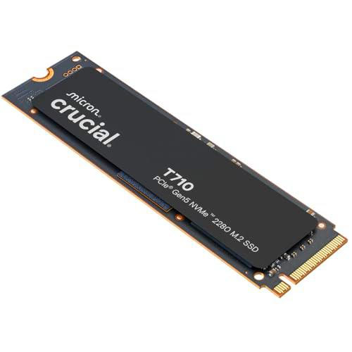 Crucial T710 SSD 2TB PCIe 5.0 x4 Gen5 NVMe M.2, Velocidades de lectura hasta 14500 MB/s