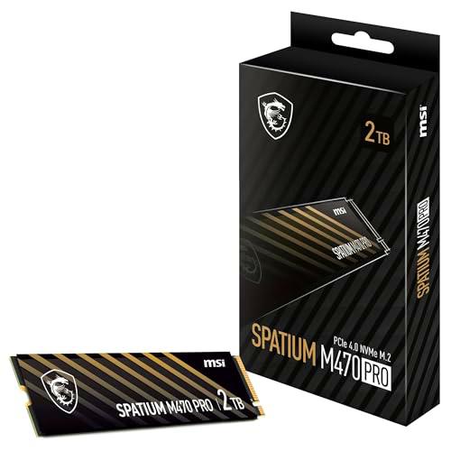 MSI SPATIUM M470 Pro SSD 2TB - PCIe 4.0 NVMe M.2 Unidad de Estado sólido Interna
