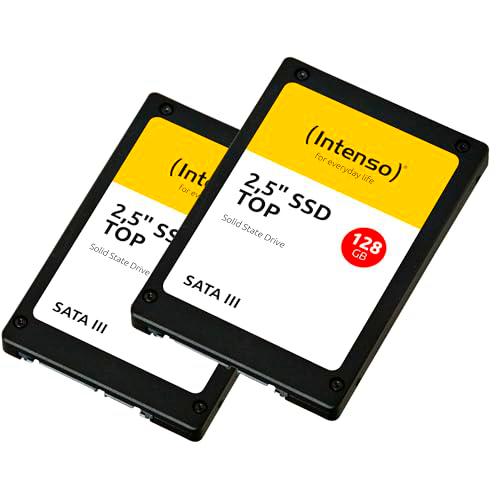 Intenso SSD SATA III de 2,5 Pulgadas (2 x 128 GB) - SSD rápido y Resistente a Golpes para PC y portátil