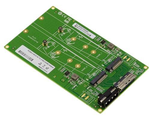 Kalea-Informatique - Adaptador Gen 5.0 para 2 SSD M2 PCIe NVMe M Key a MCIO 8i