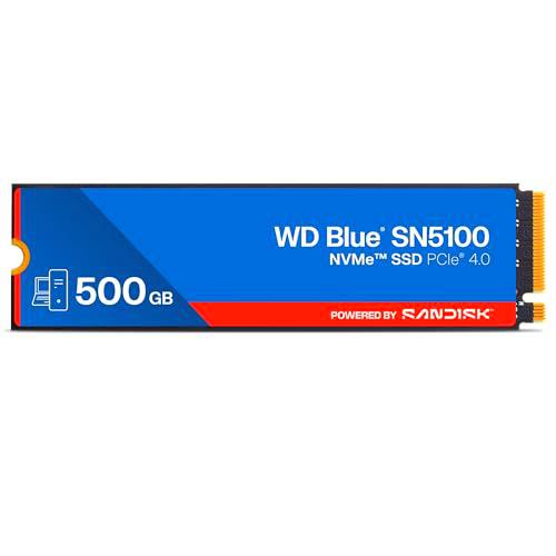 WD Blue SN5100 500 GB NVMe SSD (hasta 6600 MB/s de Velocidad de Lectura