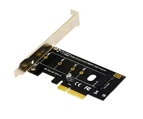 CERRXIAN Adaptador M.2 NVME SSD PCIe, NVME SSD a PCI-e 3.0 x4 tarjeta de expansión del controlador de host con soporte de perfil bajo.