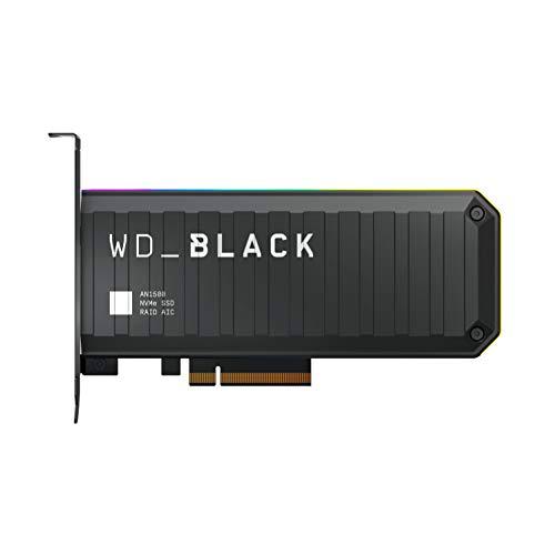 WD_BLACK AN1500 de 2 TB SSD NVMe AIC (tarjeta complementaria), velocidades de hasta 6500 MB/s en lectura &amp; 4100 MB/s en escritura